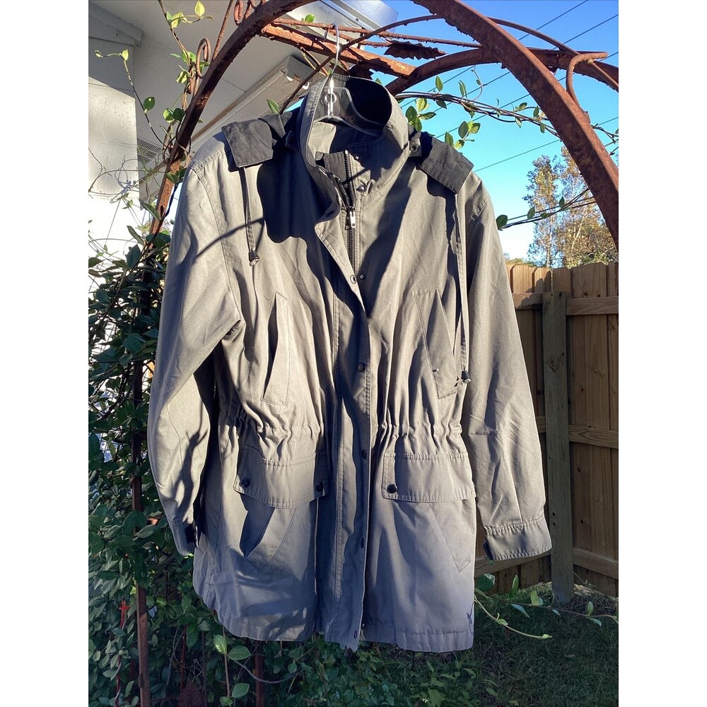FSL Collection Women's Lightweight Hooded Lined Zip-Up Barn Jacket L
